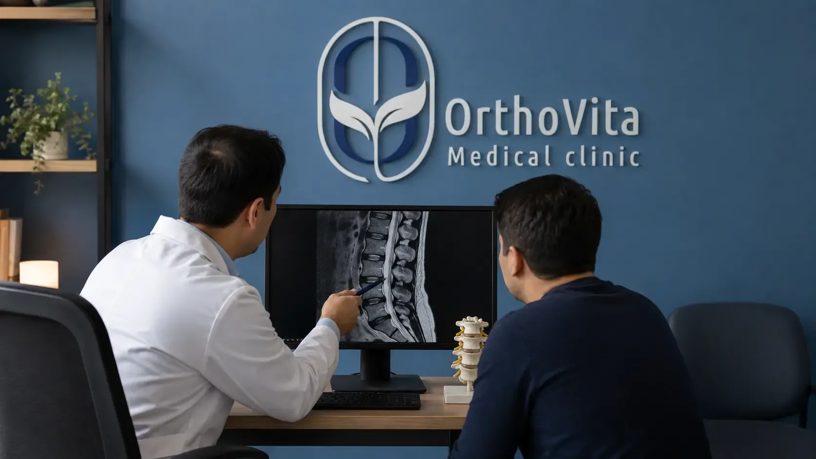 بررسی MRI پیش از اوزونتراپی دیسک کمر بررسی MRI دیسک کمر توسط پزشک در کلینیک اُرتوویتا