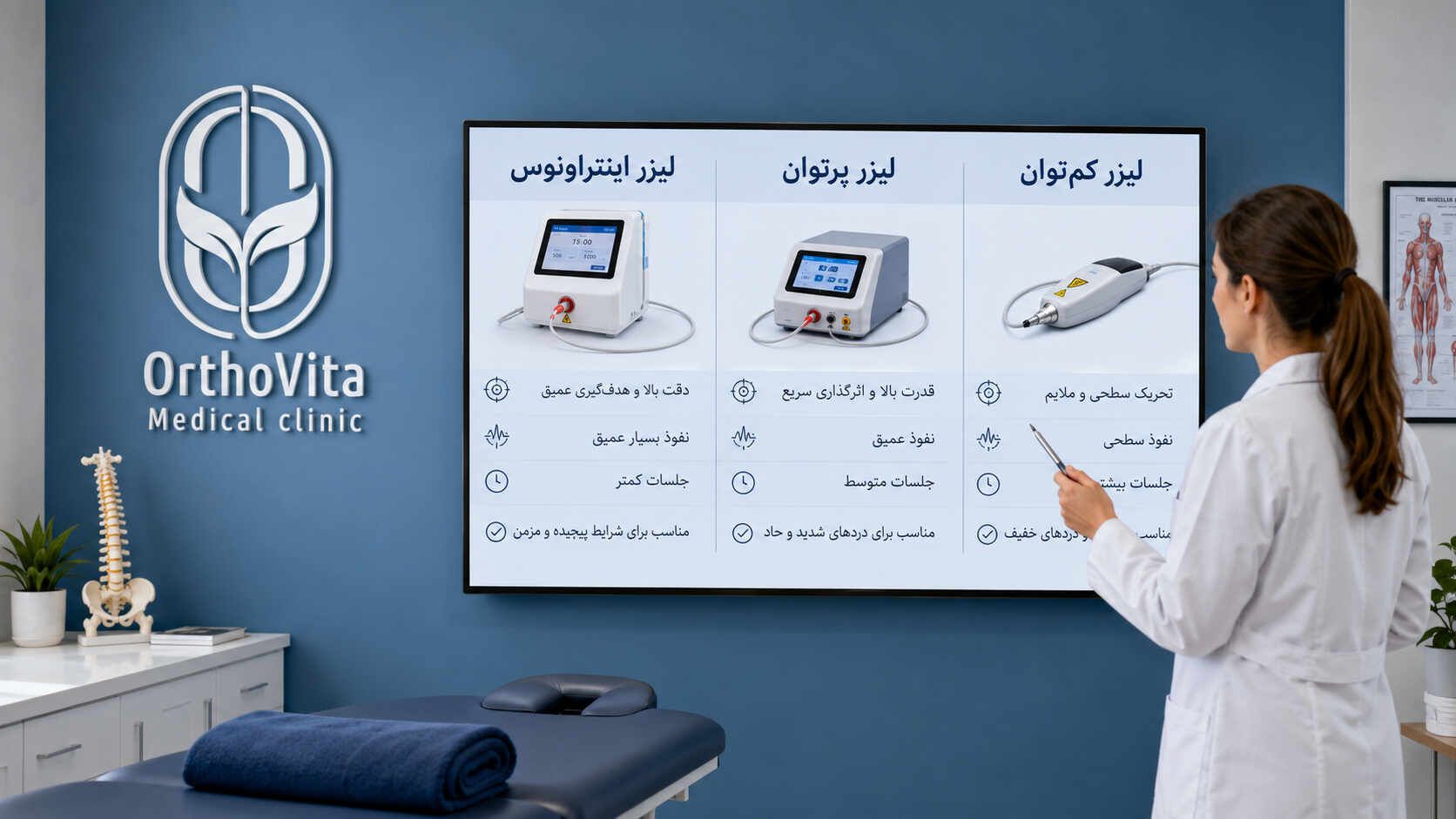 مقایسه لیزر اینتراونوس، لیزر پرتوان و لیزر کم‌توان