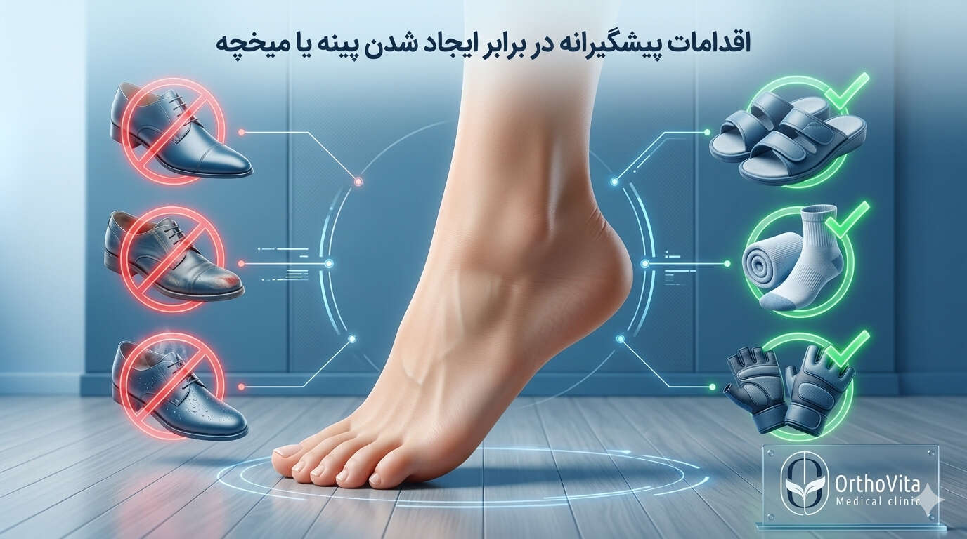 پوستر آموزشی اقدامات پیشگرانه ایجاد پینه و میخچه