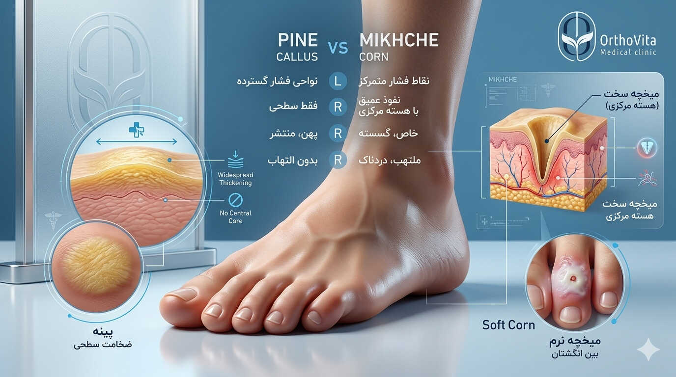 پوستر توضیح پینه و میخچه چیست؟